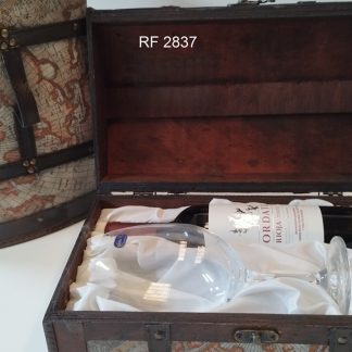 ESTUCHE COPA VINO PERSONALIZADA Y BOTELLA VINO RIOJA