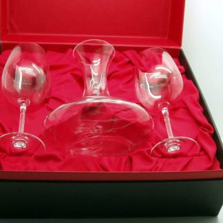 ESTUCHE  DECANTADOR Y COPAS VINO PERSONALIZADAS