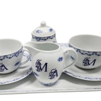 JUEGO TAZAS LECHERA AZUCARERO BANDEJA PERSONALIZADO