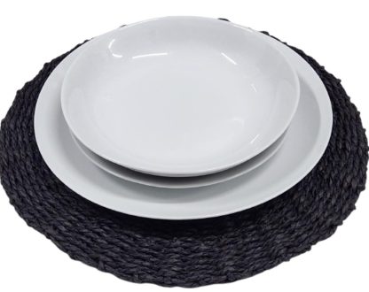 PLATO LLANO 27 CM COUPE PORCELANA BLANCA IMPORT - Imagen 2