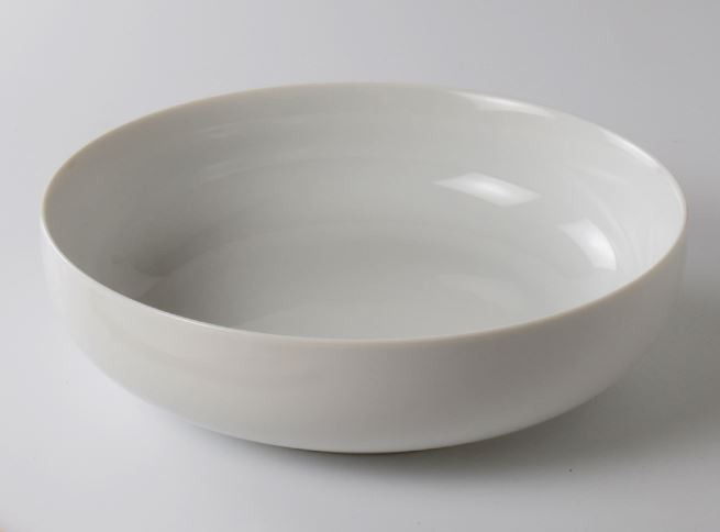 CUENCO ENSALDERA BAJA PORCELANA BLANCA 23 X 6,4 CM